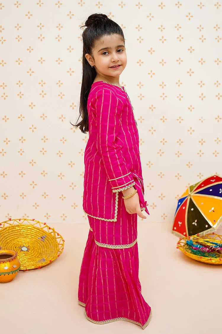 Picture of Modest - Toddler 3 Piece Cotton Gharara Set - 9540 - Available at Raja Sahib