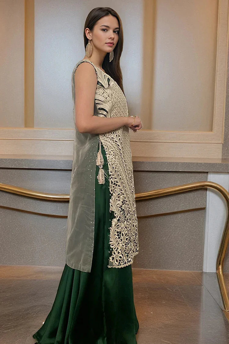 Picture of Threads & Motifs - Embroidered Jacket With Skirt - 9542 - Available at Raja Sahib