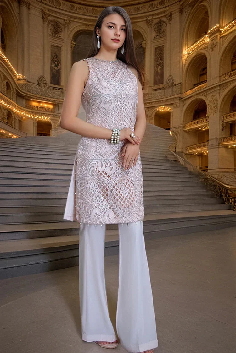 Picture of Threads & Motifs - Organza Embroidered Shirt - 9545 - Available at Raja Sahib