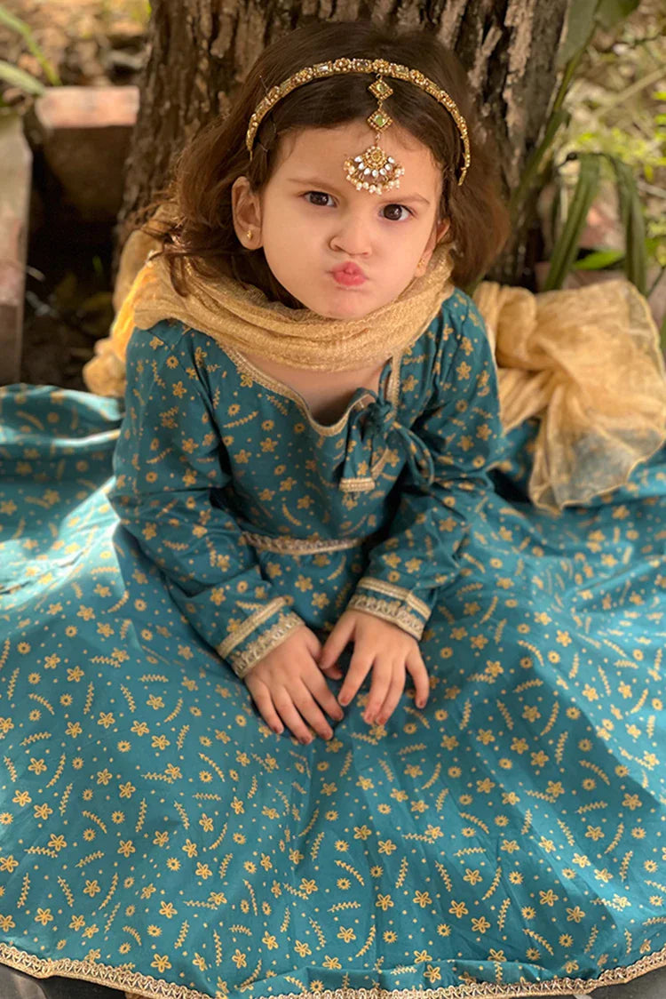 Picture of Modest - Girls 3 Piece Suit - Blue Ice - Available at Raja Sahib