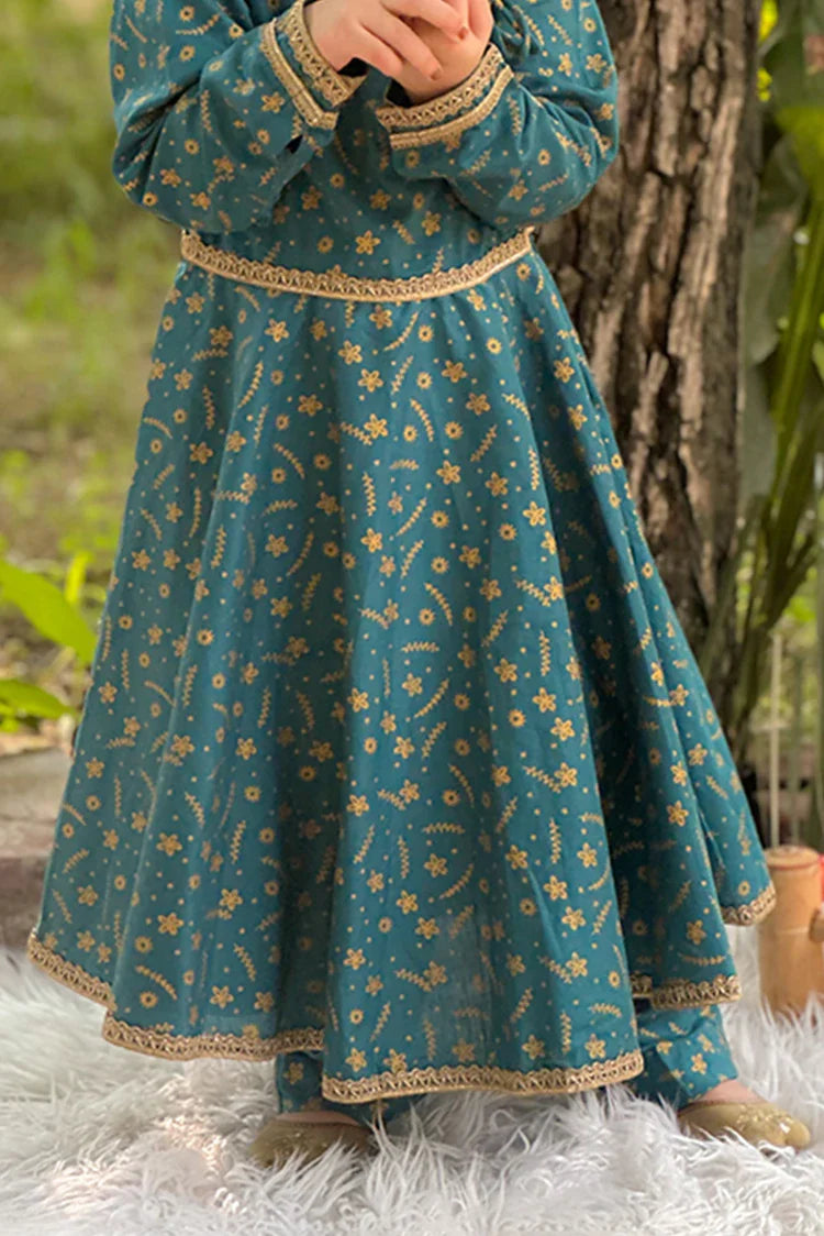 Picture of Modest - Girls 3 Piece Suit - Blue Ice - Available at Raja Sahib