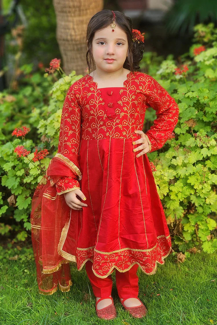 Picture of Modest - Festive Collection - Blooming Red - Available at Raja Sahib
