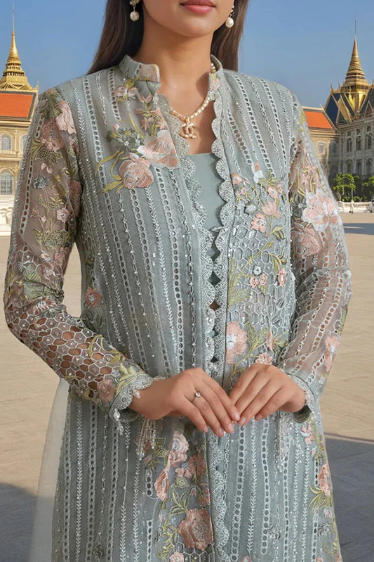 Picture of Threads & Motifs - Embroidered Front Open Jacket - 9610 - Available at Raja Sahib