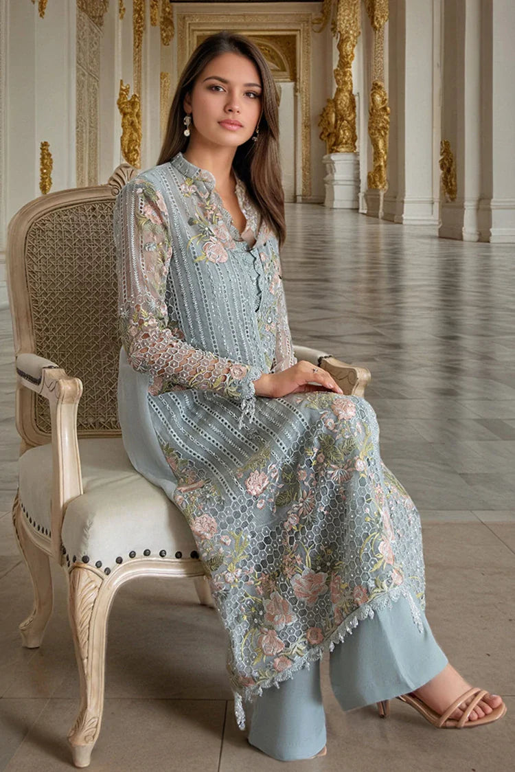 Picture of Threads & Motifs - Embroidered Front Open Jacket - 9610 - Available at Raja Sahib