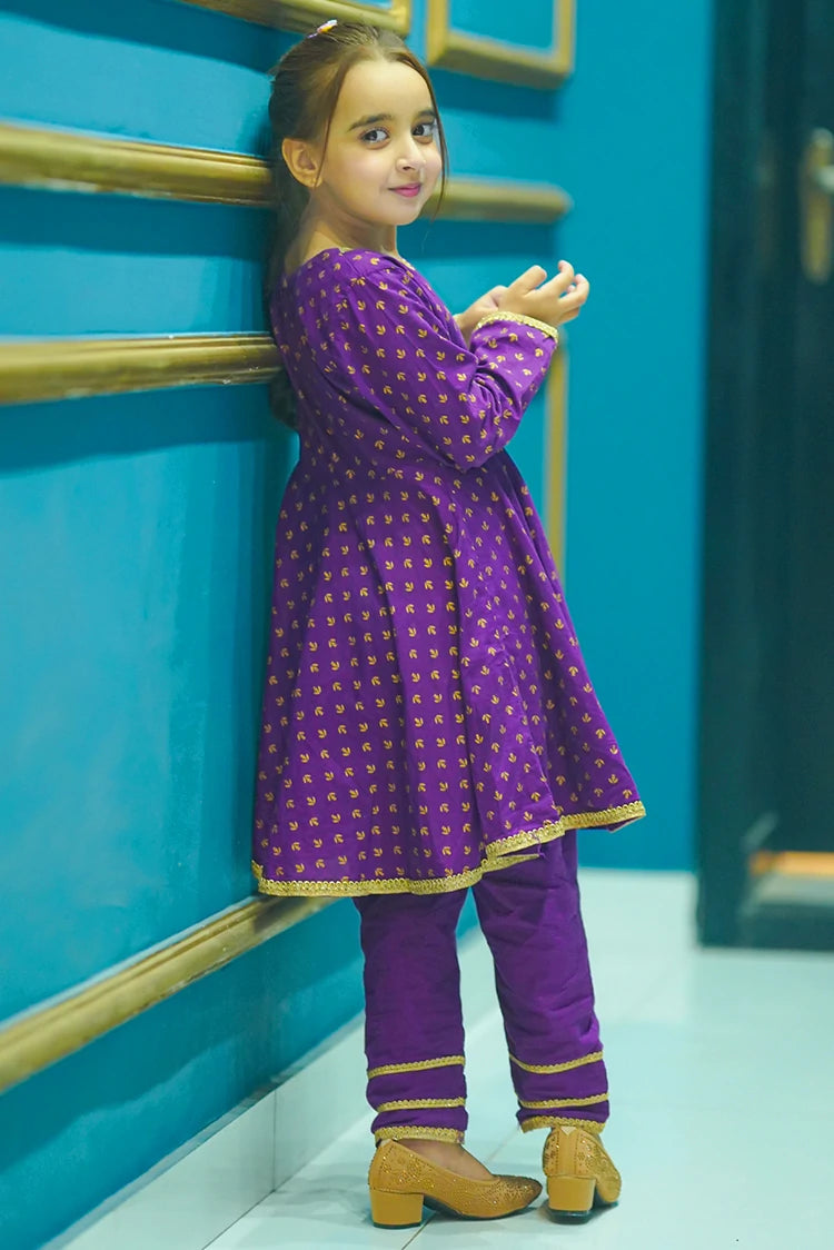 Picture of Modest - Festive Collection - Purple Adorn - Available at Raja Sahib