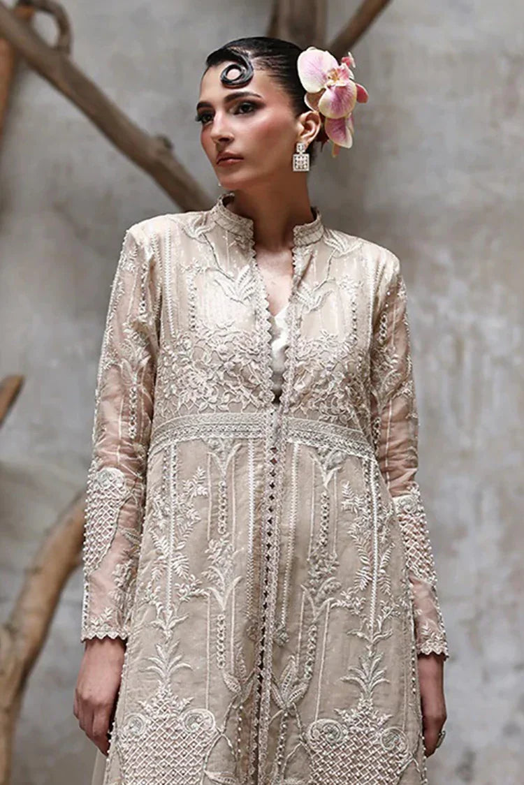 Picture of Threads & Motifs - Embroidered Jacket With Gharara - 9640 - Available at Raja Sahib