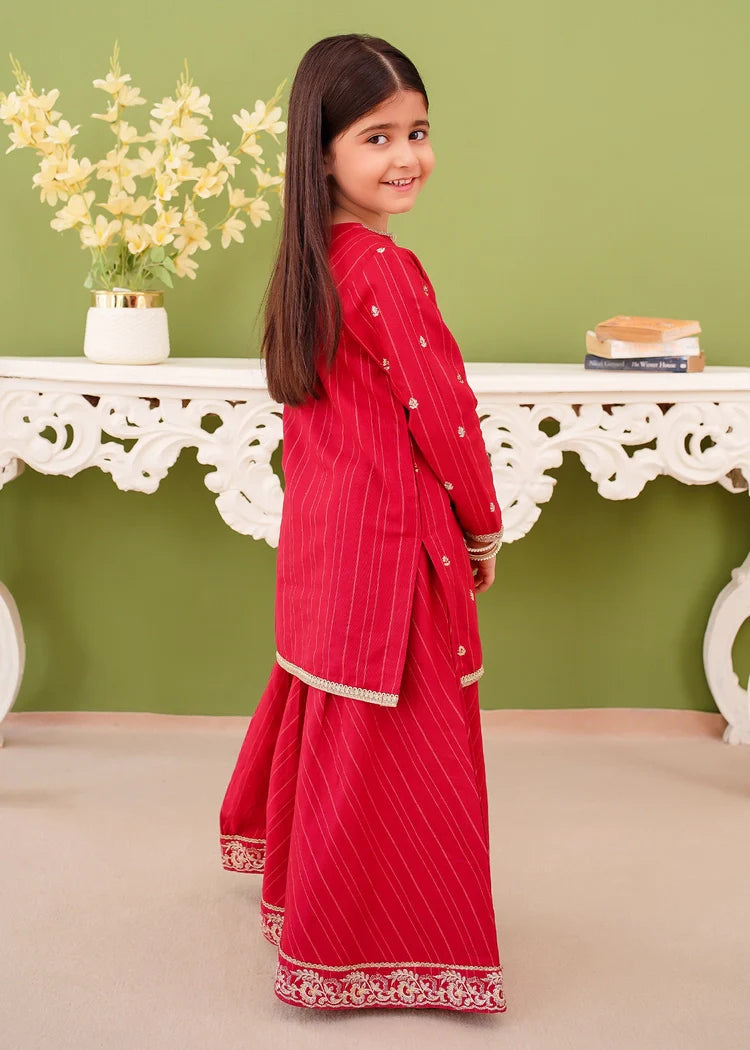 Picture of Modest - 3 Piece Pink Khaddar Embroidered Suit - Available at Raja Sahib