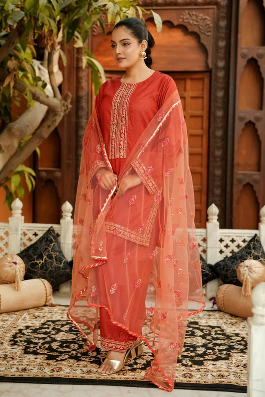 Picture of Bonitaestilo - Baano - 3 Piece - Naranji Charm - Available at Raja Sahib