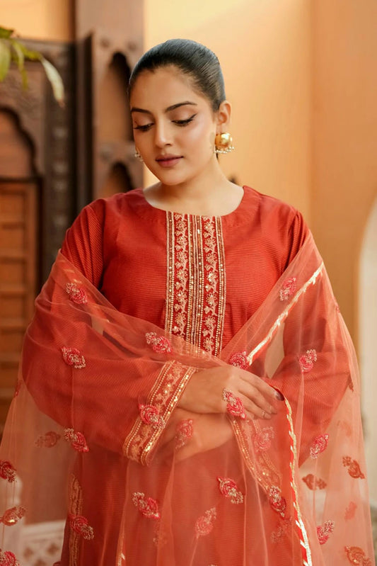 Picture of Bonitaestilo - Baano - 3 Piece - Naranji Charm - Available at Raja Sahib