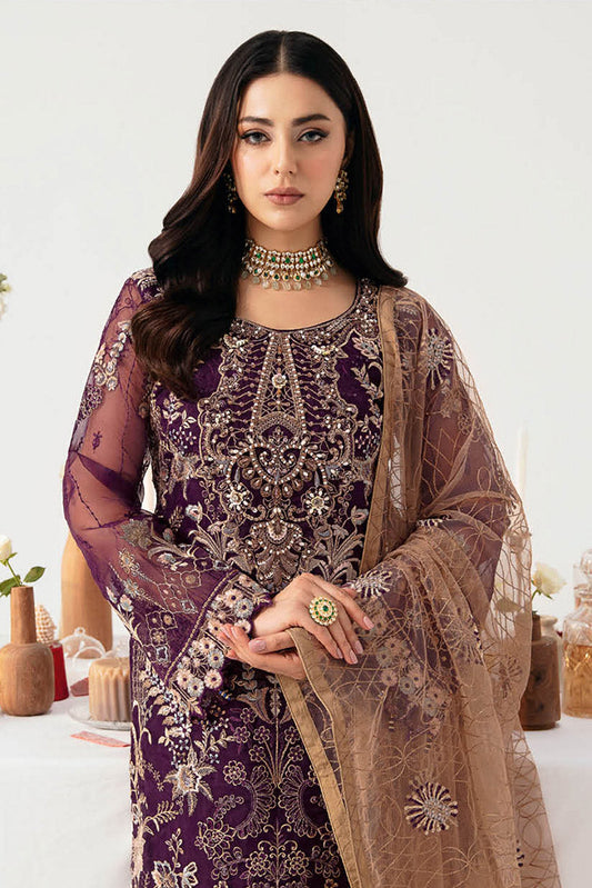Picture of Ramsha - M 1109 Minhal Embroidered Chiffon Collection Vol 11 - Available at Raja Sahib