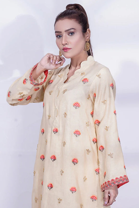 Picture of Anayra Amal - Ibtida RTW Collection - Cream - 2 PC - Khwab - Available at Raja Sahib