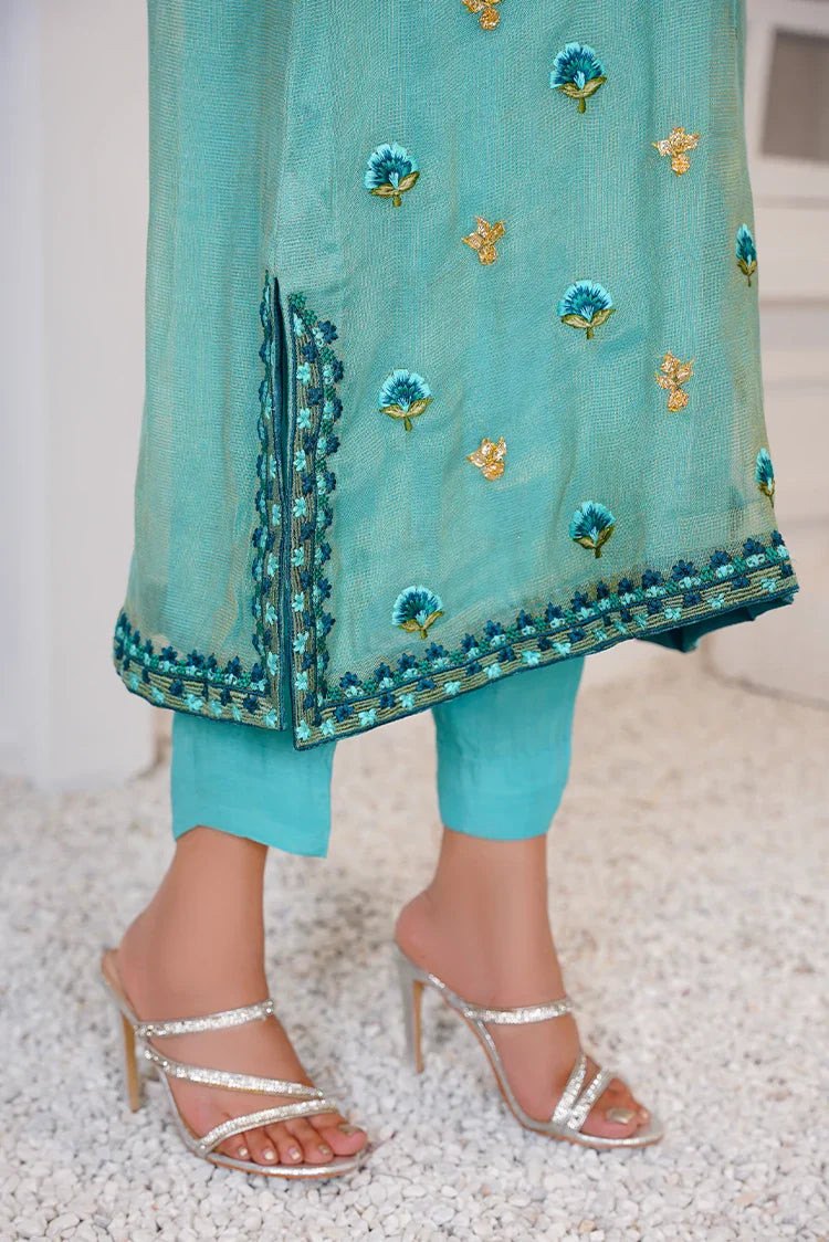 Picture of Anayra Amal - Ibtida RTW Collection - Soft Turqouise - 2 PC - Khwab - Available at Raja Sahib
