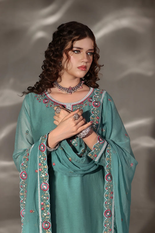 Abaan Zohan - Aura - Sea Green - 3 Piece