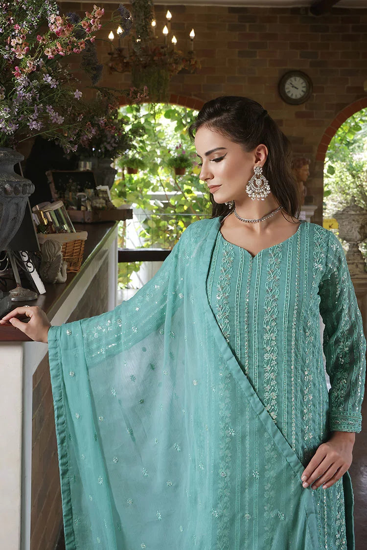 Picture of Abaan Zohan - Chandni - Light Cyan - 3 Piece - Available at Raja Sahib