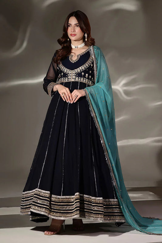 Abaan Zohan - Hooriya - Navy Blue - 3 Piece