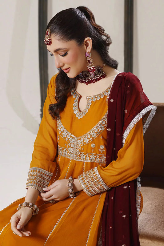 Abaan Zohan - Hooriya - Mustard - 3 Piece