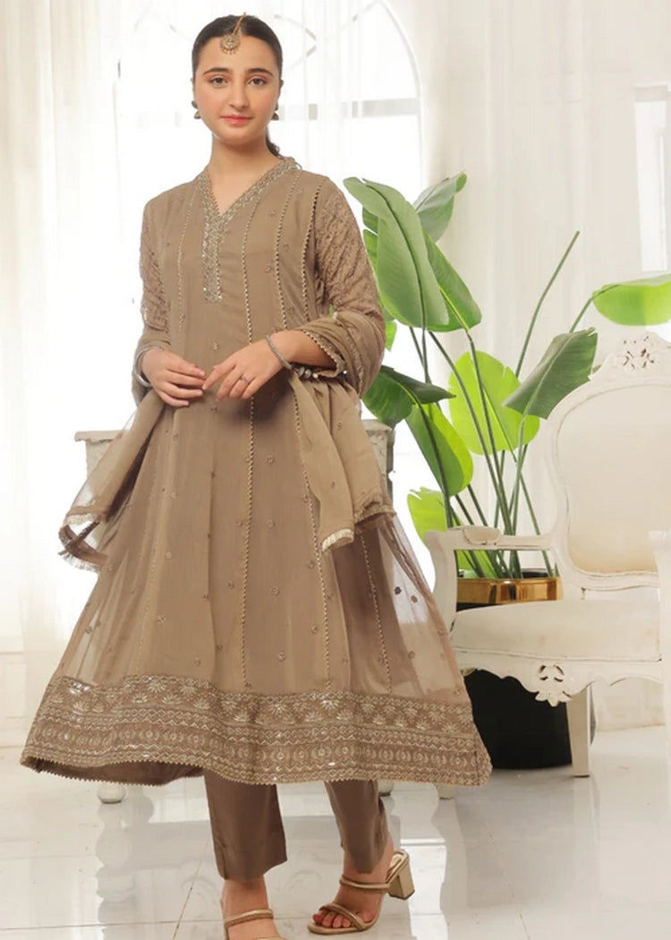 Picture of Abaan Zohan - Kashish - Kids Brown - 3 Piece - Available at Raja Sahib