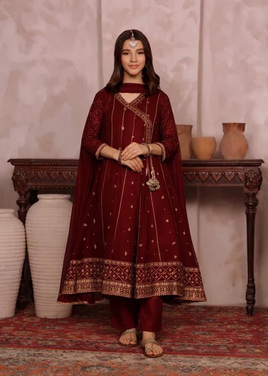 Picture of Abaan Zohan - Nayaab - Kids Maroon - 3 Piece - Available at Raja Sahib