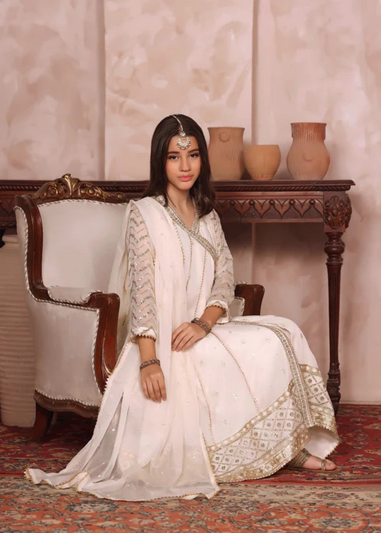Picture of Abaan Zohan - Nayaab - Kids Off white - 3 Piece - Available at Raja Sahib