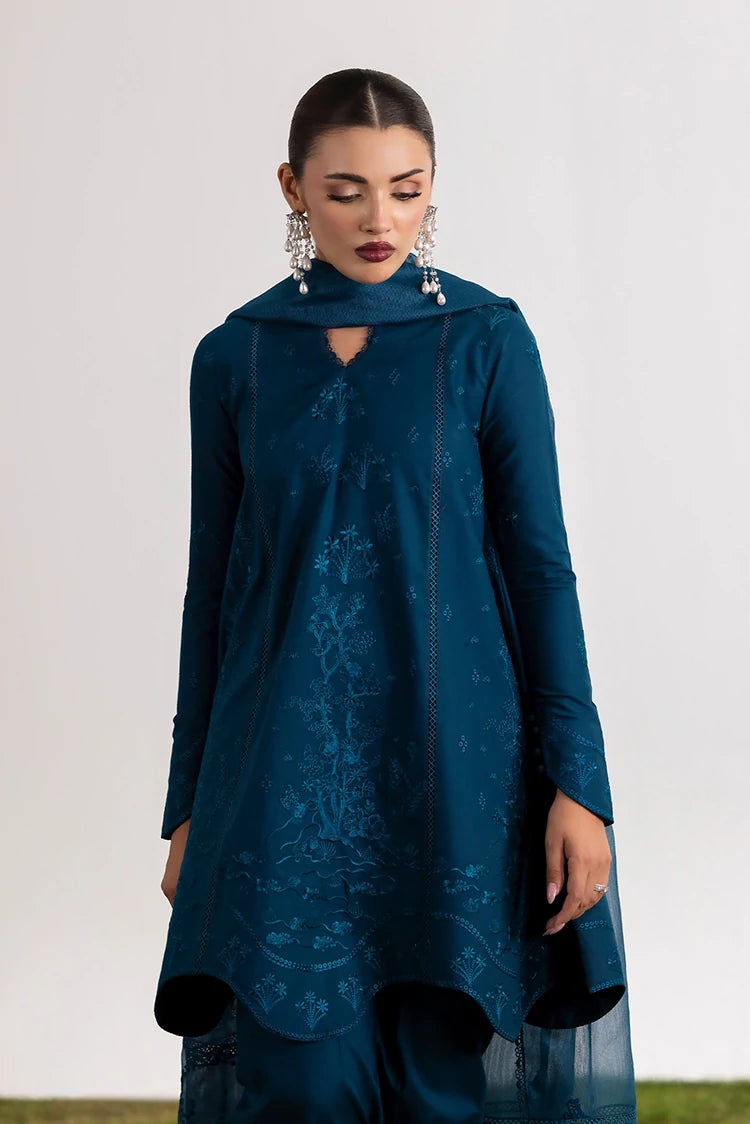 Picture of Amber Imran - Amora Luxury Lawn - Lapis - Available at Raja Sahib