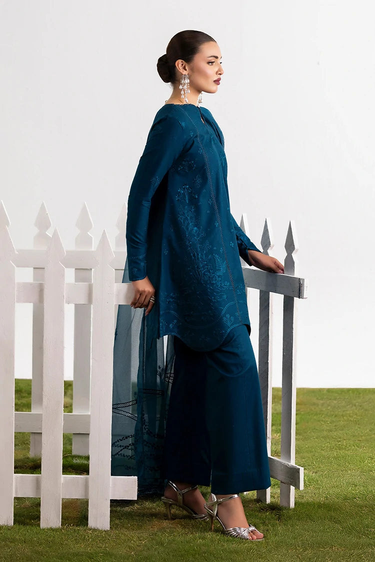 Picture of Amber Imran - Amora Luxury Lawn - Lapis - Available at Raja Sahib