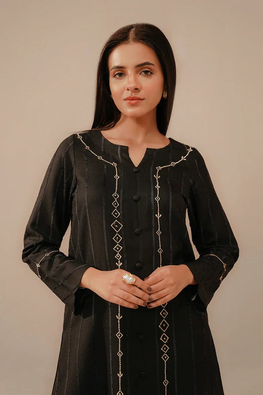 Picture of Divinely Crafted - Zyra Embroidered Co-Ords '25 - Muse Black - Available at Raja Sahib