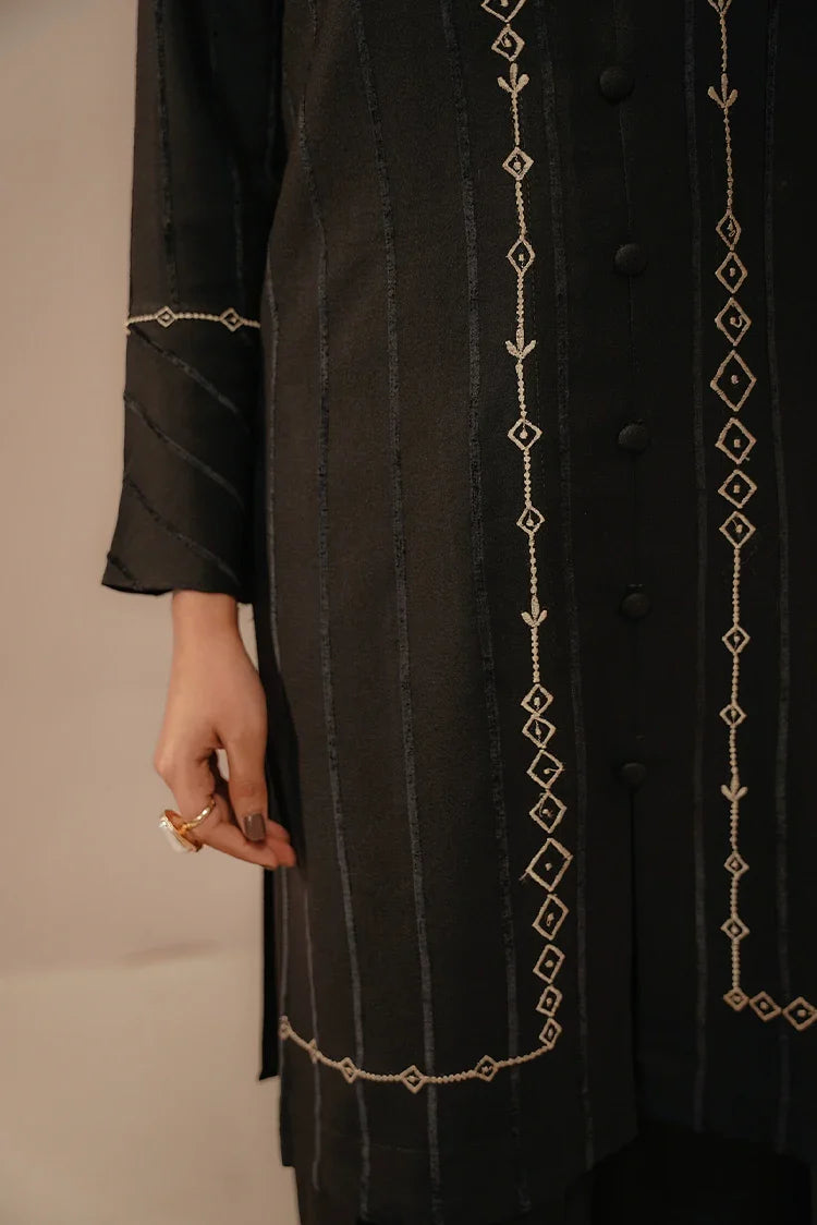 Picture of Divinely Crafted - Zyra Embroidered Co-Ords '25 - Muse Black - Available at Raja Sahib