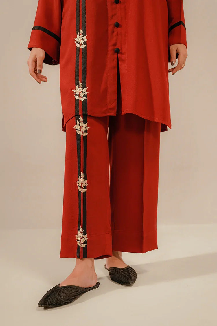 Picture of Divinely Crafted - Zyra Embroidered Co-Ords '25 - Ruby - Available at Raja Sahib