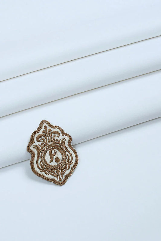 Picture of Fabrich - Unstitch Atlantis Wash & Wear Kameez Shalwar Fabric - Off White - Available at Raja Sahib