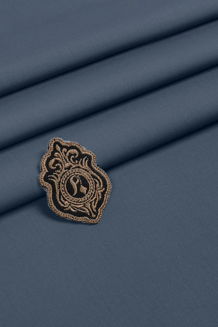 Picture of Fabrich - Unstitch Atlantis Wash & Wear Kameez Shalwar Fabric - Gunmetal - Available at Raja Sahib