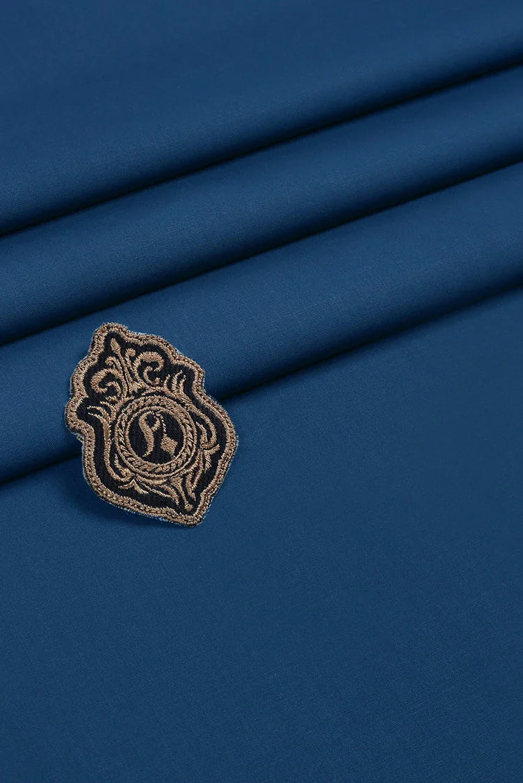 Picture of Fabrich - Unstitch Atlantis Wash & Wear Kameez Shalwar Fabric - Prussian - Available at Raja Sahib