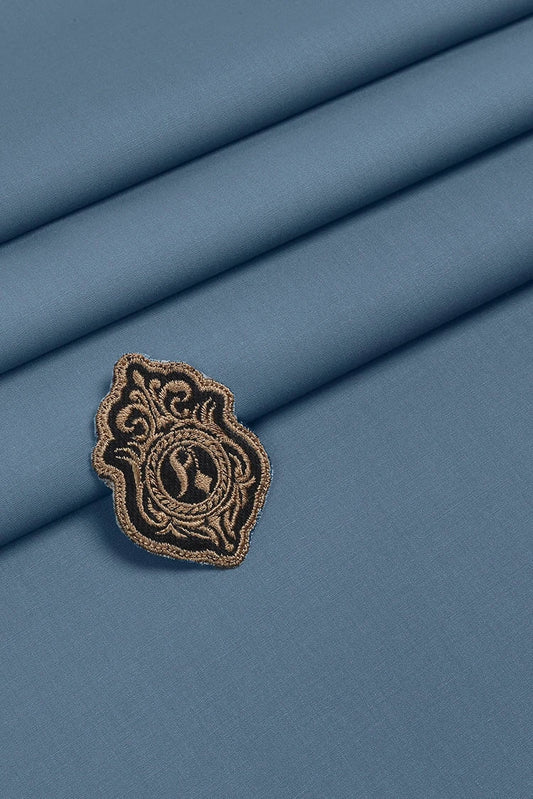 Picture of Fabrich - Unstitch Atlantis Wash & Wear Kameez Shalwar Fabric - Cadet Grey - Available at Raja Sahib