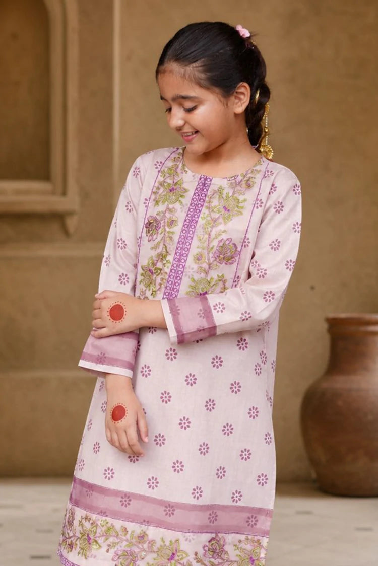 Picture of Abar - Chaoo - 2 Piece - Mauve Floral - Available at Raja Sahib