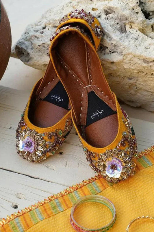 Picture of Saheliyan - Heer Collection - Abro Yellow - Available at Raja Sahib