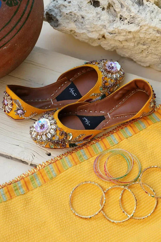 Picture of Saheliyan - Heer Collection - Abro Yellow - Available at Raja Sahib