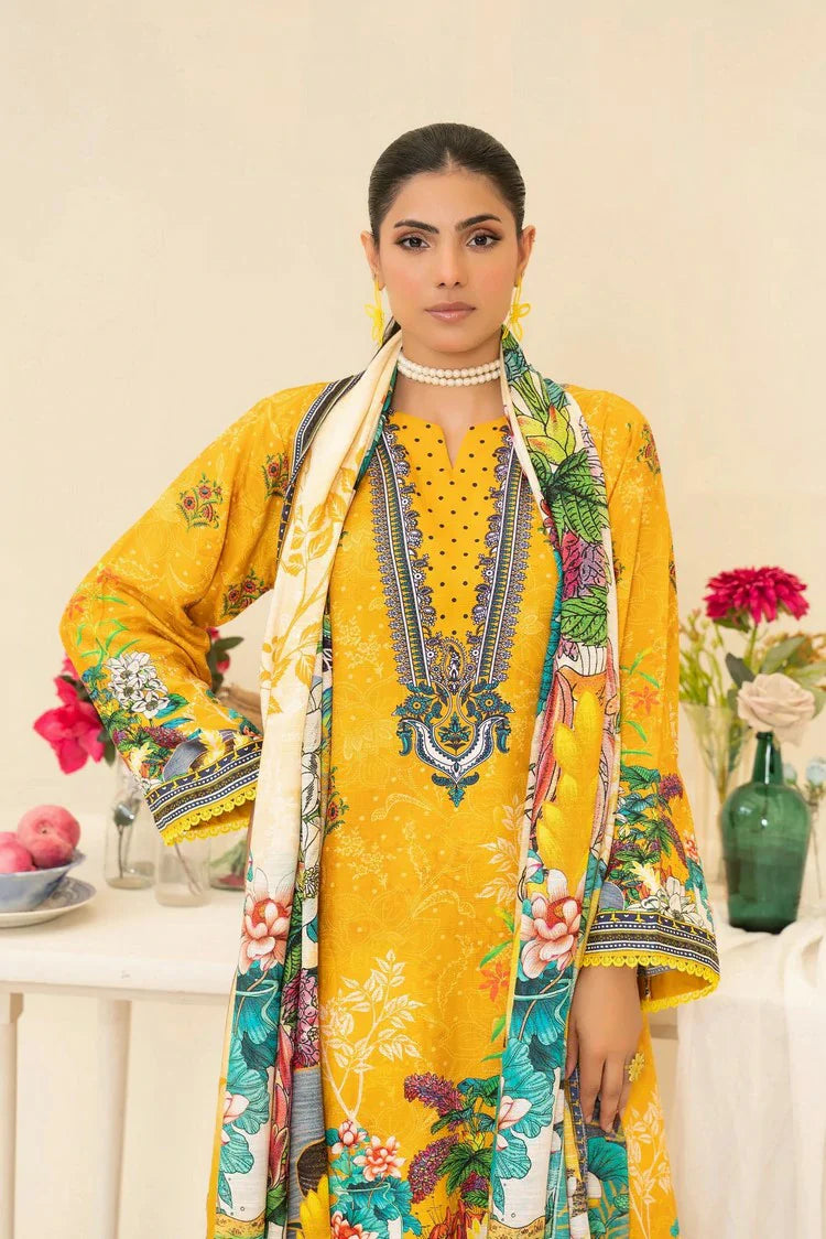 Picture of Lala - Lala Vintage Viscose Bana Dora Collection Vol 1 - LS-0416-Golden Hour - Unstitched - Available at Raja Sahib