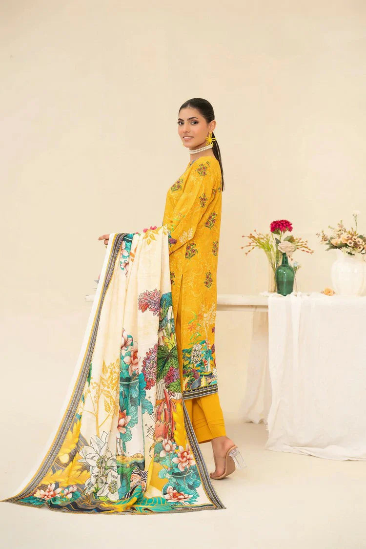 Picture of Lala - Lala Vintage Viscose Bana Dora Collection Vol 1 - LS-0416-Golden Hour - Unstitched - Available at Raja Sahib