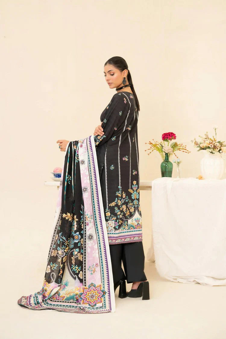 Picture of Lala - Lala Vintage Viscose Bana Dora Collection Vol 1 - LS-0418-Nightfall Elegance - Unstitched - Available at Raja Sahib