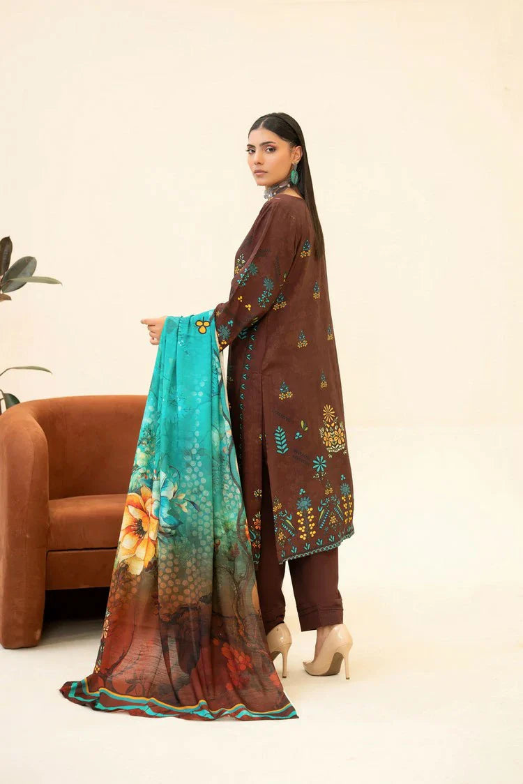 Picture of Lala - Lala Vintage Viscose Bana Dora Collection Vol 1 - LS-0420-Desert Oak - Unstitched - Available at Raja Sahib
