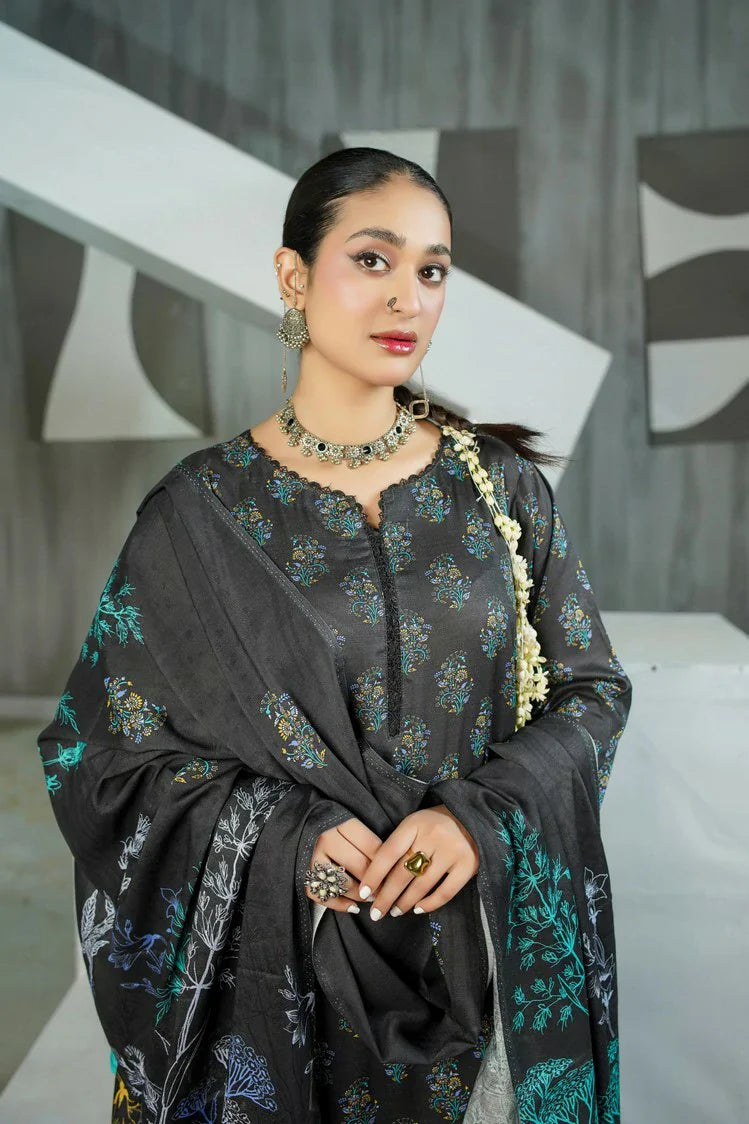 Picture of Lala - Sana Samia Winter Slub Collection Vol 1 - LS-0421-Shadow Slate - Unstitched - Available at Raja Sahib