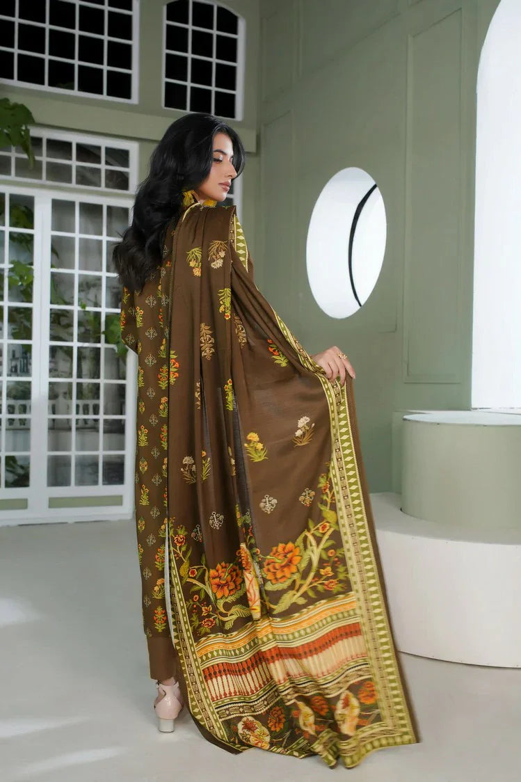 Picture of Lala - Sana Samia Winter Slub Collection Vol 1 - LS-0426-Dusty Moss - Unstitched - Available at Raja Sahib