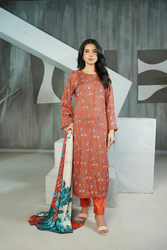 Picture of Lala - Sana Samia Winter Slub Collection Vol 1 - LS-0427-Blush Whisper - Unstitched - Available at Raja Sahib