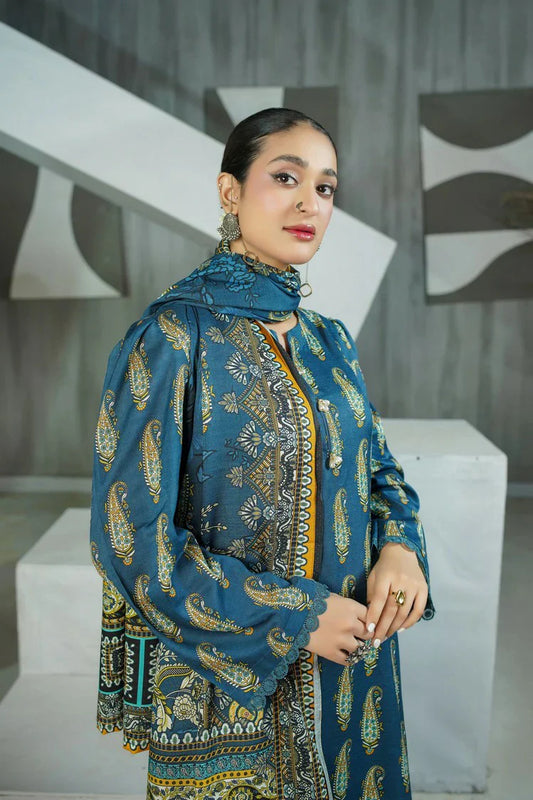 Picture of Lala - Sana Samia Winter Slub Collection Vol 1 - LS-0430-Stone Gleam - Unstitched - Available at Raja Sahib