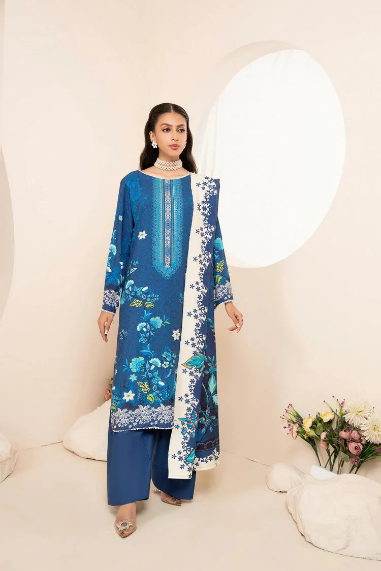 Picture of Lala - Mahee Doria Linen Collection Vol 1 - LS-0401-Azure Muse - Unstitched - Available at Raja Sahib