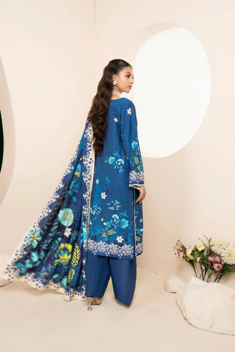 Picture of Lala - Mahee Doria Linen Collection Vol 1 - LS-0401-Azure Muse - Unstitched - Available at Raja Sahib