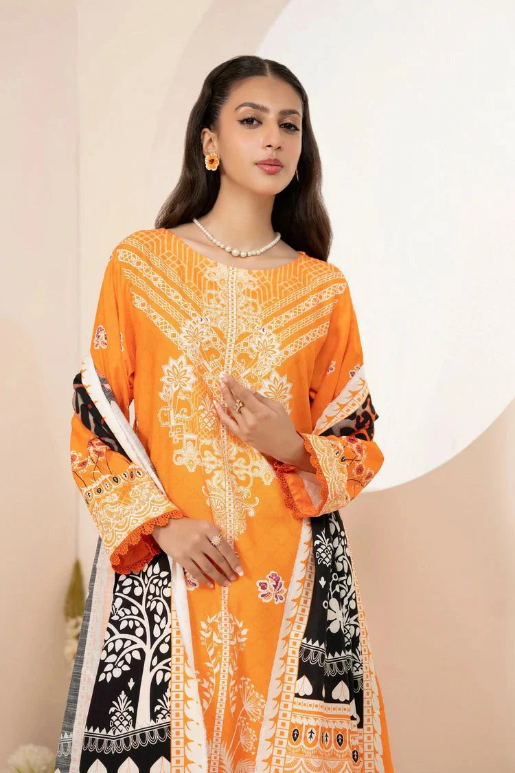 Picture of Lala - Mahee Doria Linen Collection Vol 1 - LS-0402-Amber Blaze - Unstitched - Available at Raja Sahib