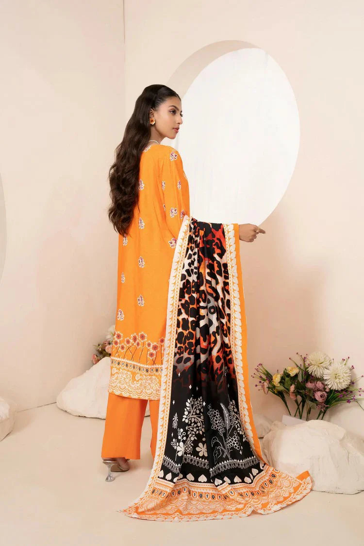 Picture of Lala - Mahee Doria Linen Collection Vol 1 - LS-0402-Amber Blaze - Unstitched - Available at Raja Sahib