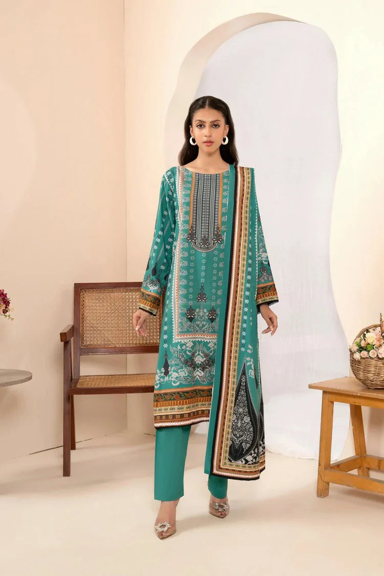 Picture of Lala - Mahee Doria Linen Collection Vol 1 - LS-0405-Zinc Zephyr - Unstitched - Available at Raja Sahib