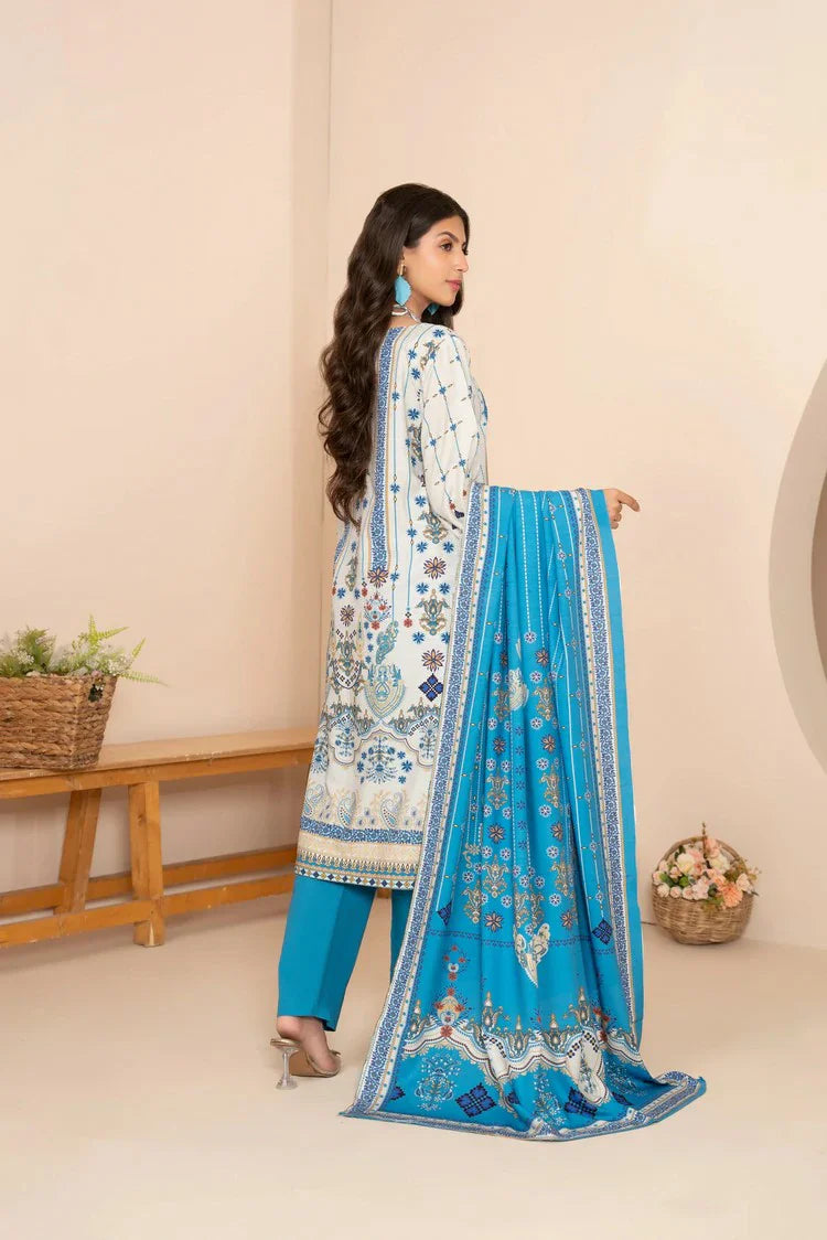 Picture of Lala - Mahee Doria Linen Collection Vol 1 - LS-0407-Ice Whisper - Unstitched - Available at Raja Sahib