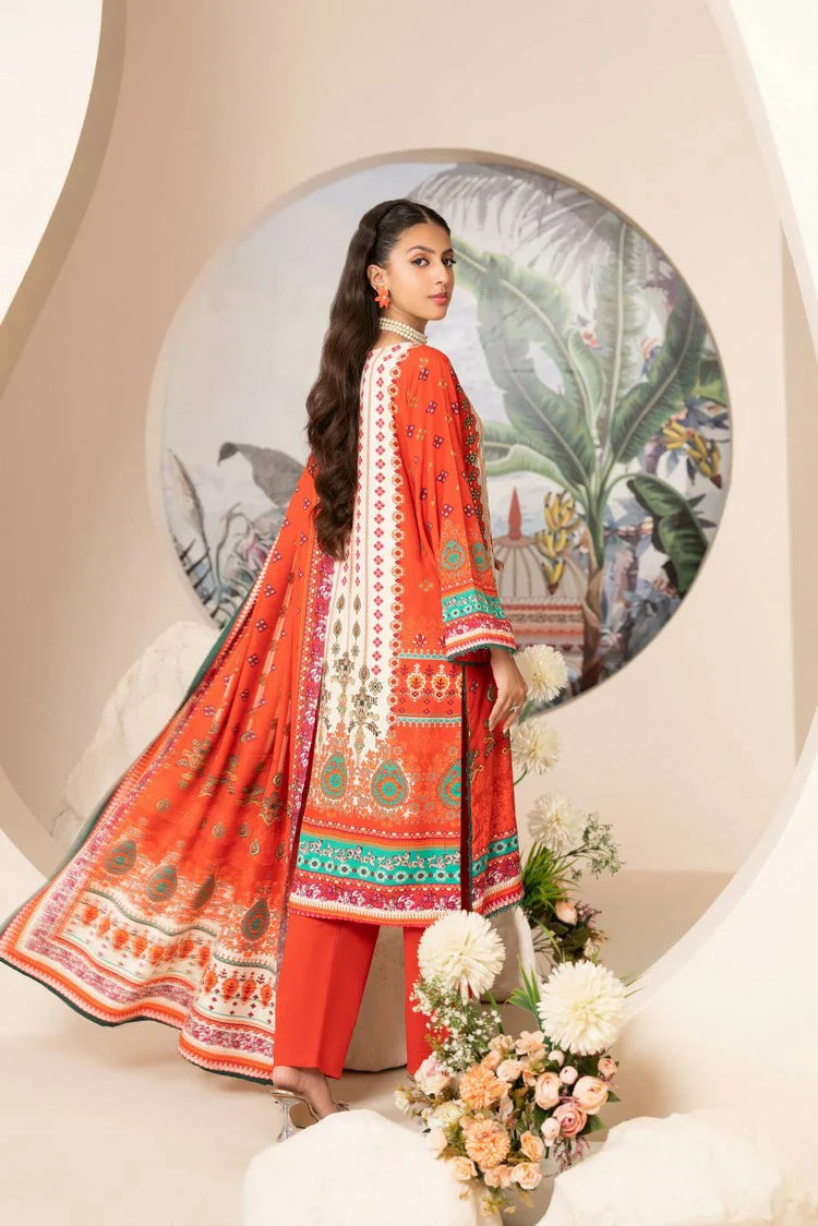 Picture of Lala - Mahee Doria Linen Collection Vol 1 - LS-0408-Carmine Essence - Unstitched - Available at Raja Sahib